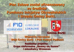 Podziękowanie i kilkanaście zdjęć z wczorajszego otwarcia placu zabaw.