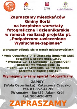 Warsztaty fotograficzne i dziennikarskie