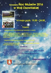 zaproszenie na Noc Muzeów 2016